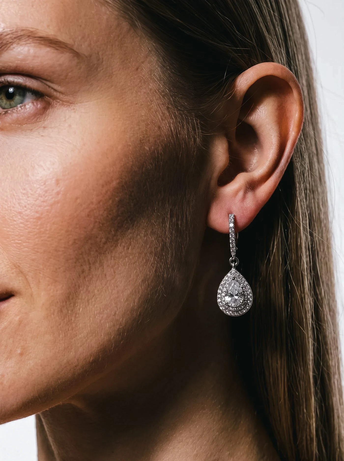 Halo Earrings, No. 004, worn